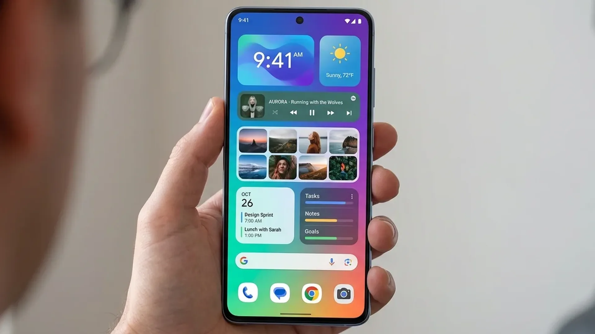 Android widgets 2026 οργανωμένα στην αρχική οθόνη με Material You design