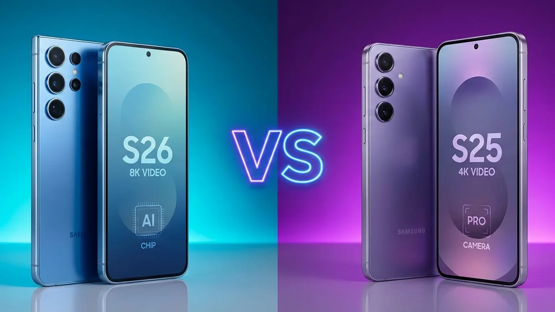 Σύγκριση Samsung Galaxy S26 και S25 δίπλα-δίπλα με τις κύριες διαφορές