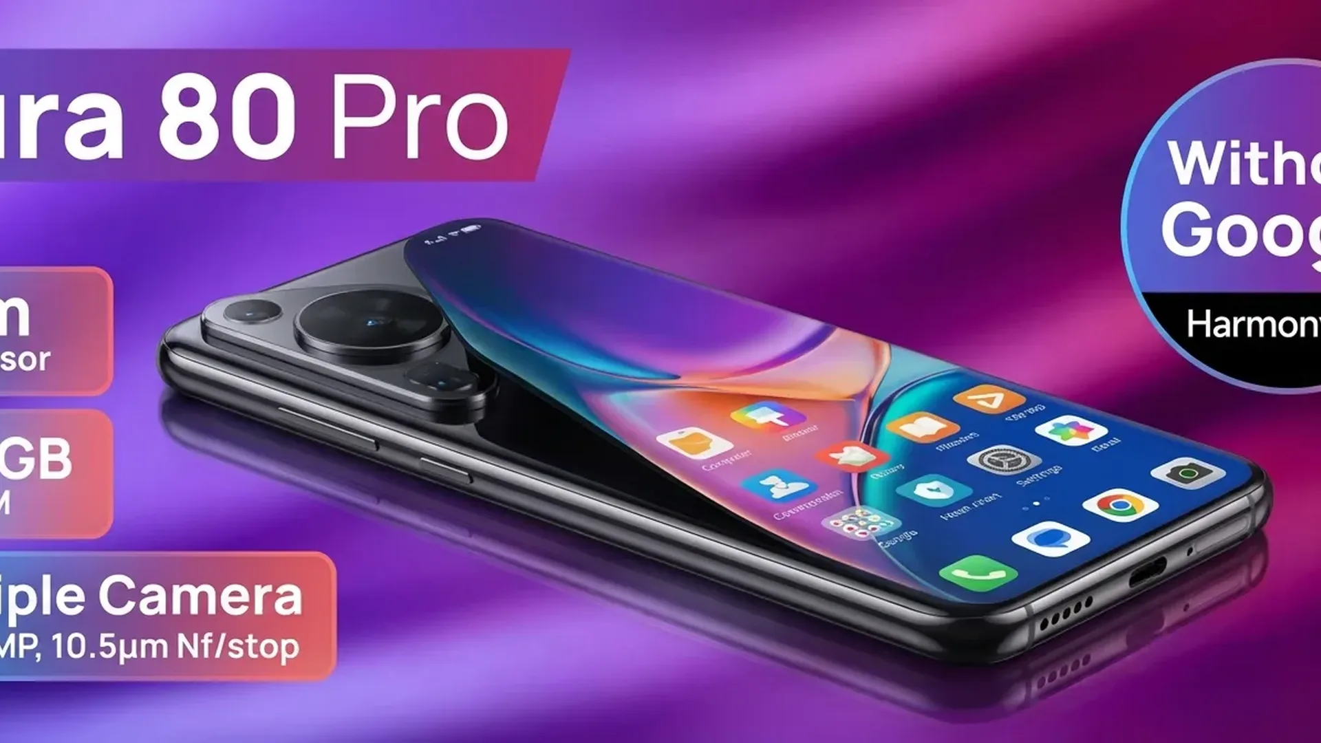 Huawei Pura 80 Pro showcasing its premium glazed ceramic design and 1-inch camera module