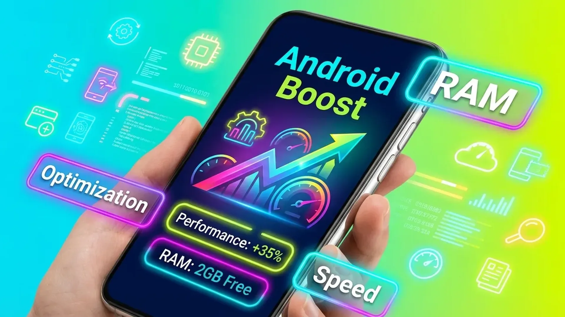 Android phone settings screen showing performance optimization options