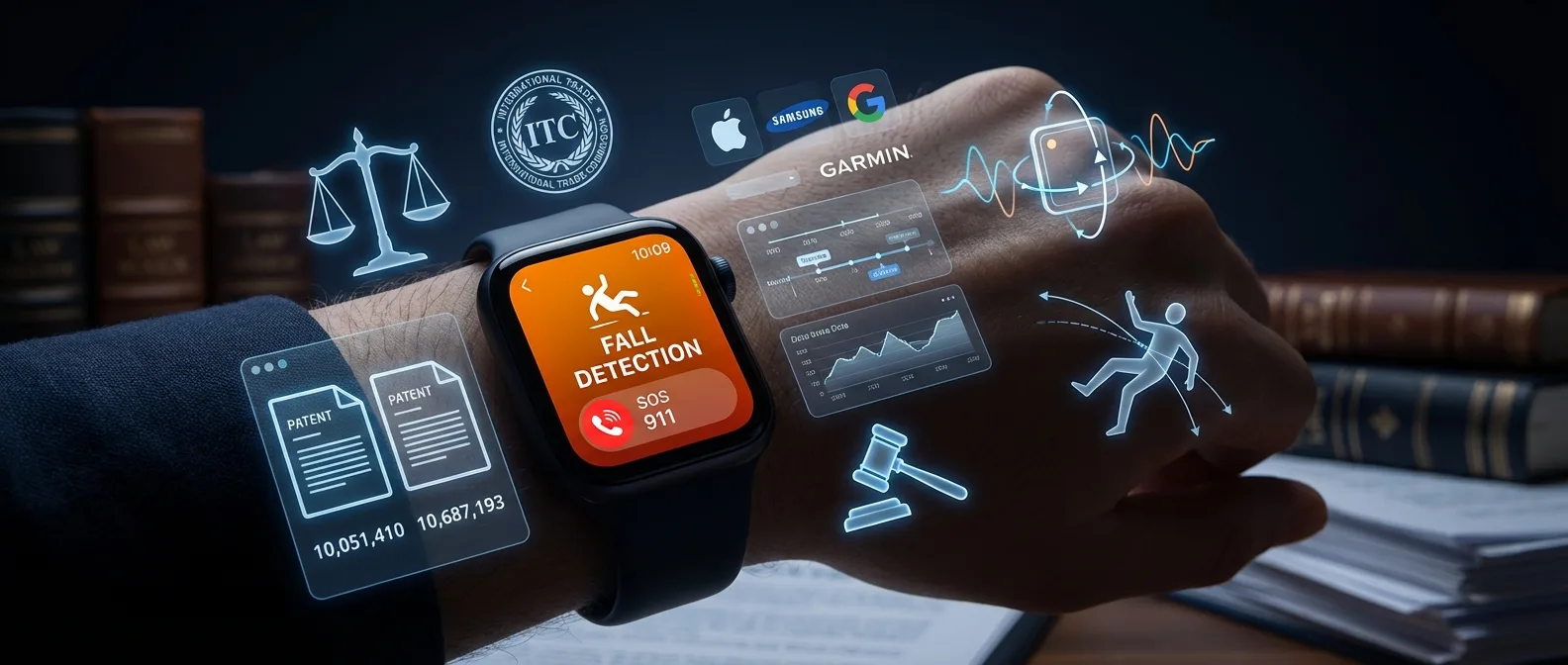 Εικόνα της ITC έρευνας για το Fall Detection του Apple Watch και τις πατέντες