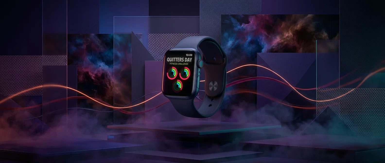 Apple Watch Activity Rings και fitness notifications για Quitters Day 2026