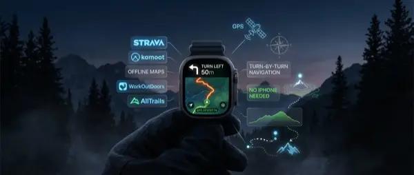 Strava και Komoot: Offline χάρτες στο Apple Watch χωρίς