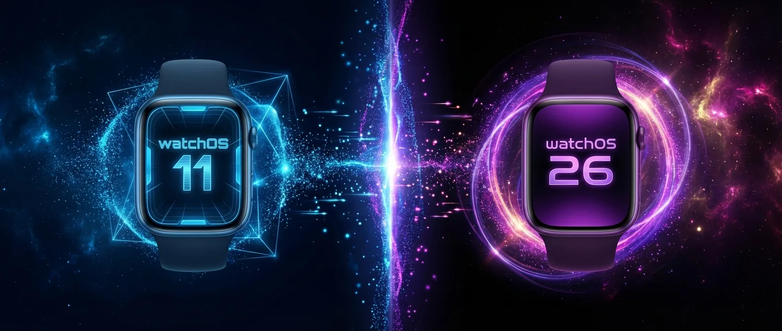 Σύγκριση watchOS 26 vs watchOS 11 interface και νέα χαρακτηριστικά στην οθόνη Apple Watch