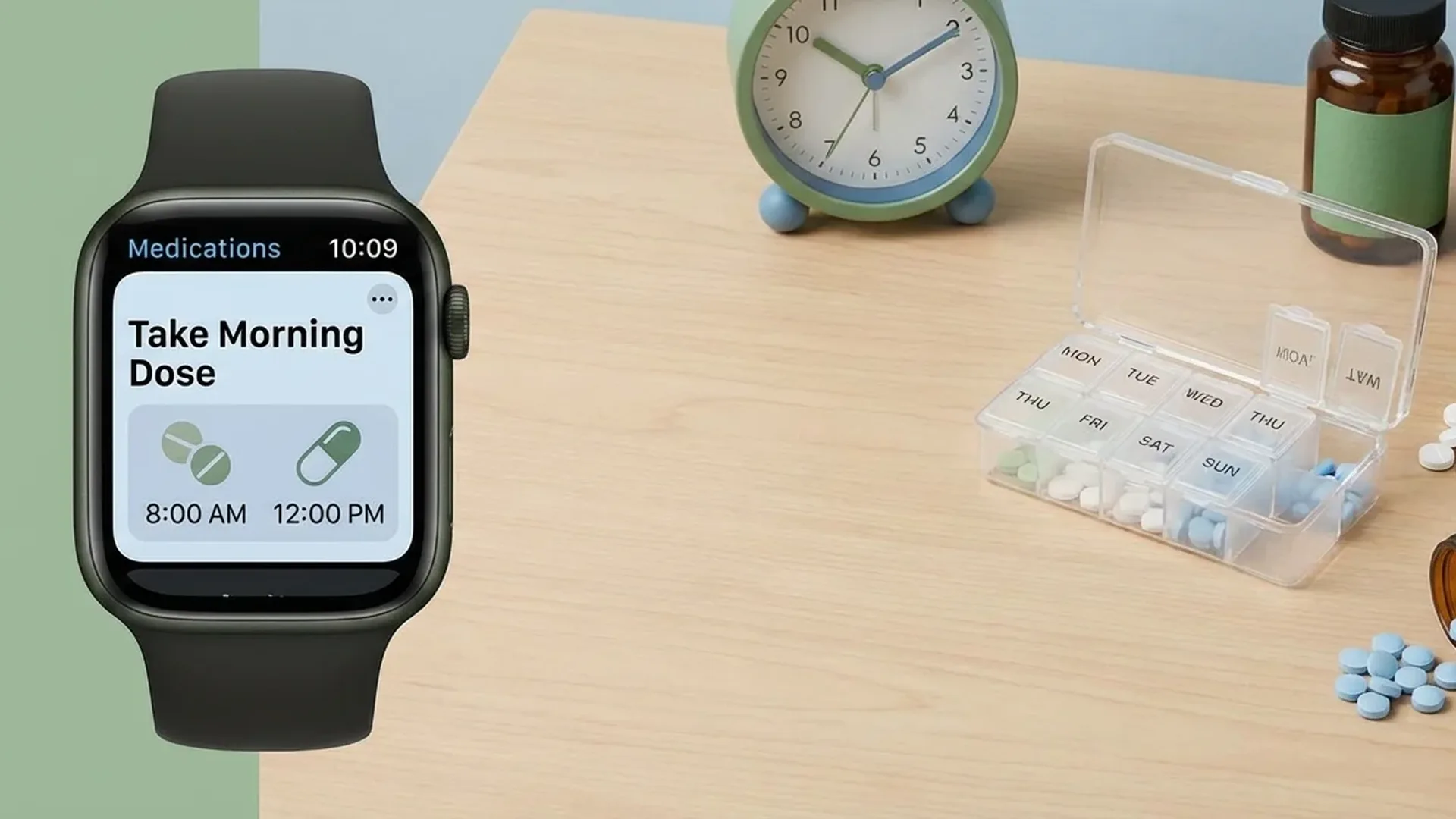 Εφαρμογή Medications στο Apple Watch με υπενθύμιση λήψης φαρμάκου και διεπαφή χρήστη