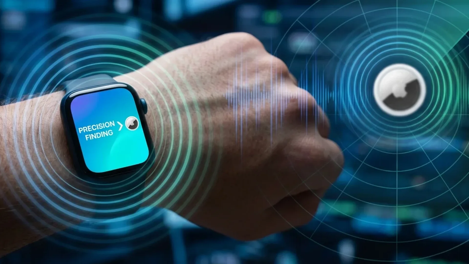 Apple Watch με chip UWB U1/U2 και τεχνολογία Ultra Wideband σε λειτουργία