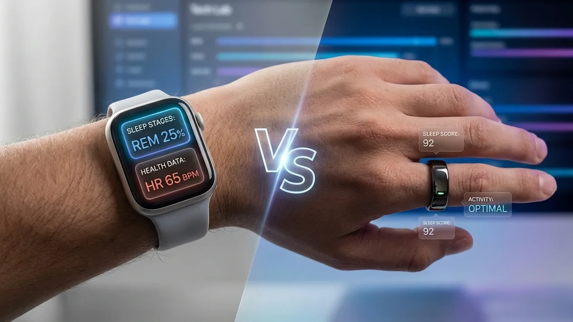 Σύγκριση Apple Watch Series 11 και Oura Ring 4 δίπλα-δίπλα με χαρακτηριστικά παρακολούθησης υγείας