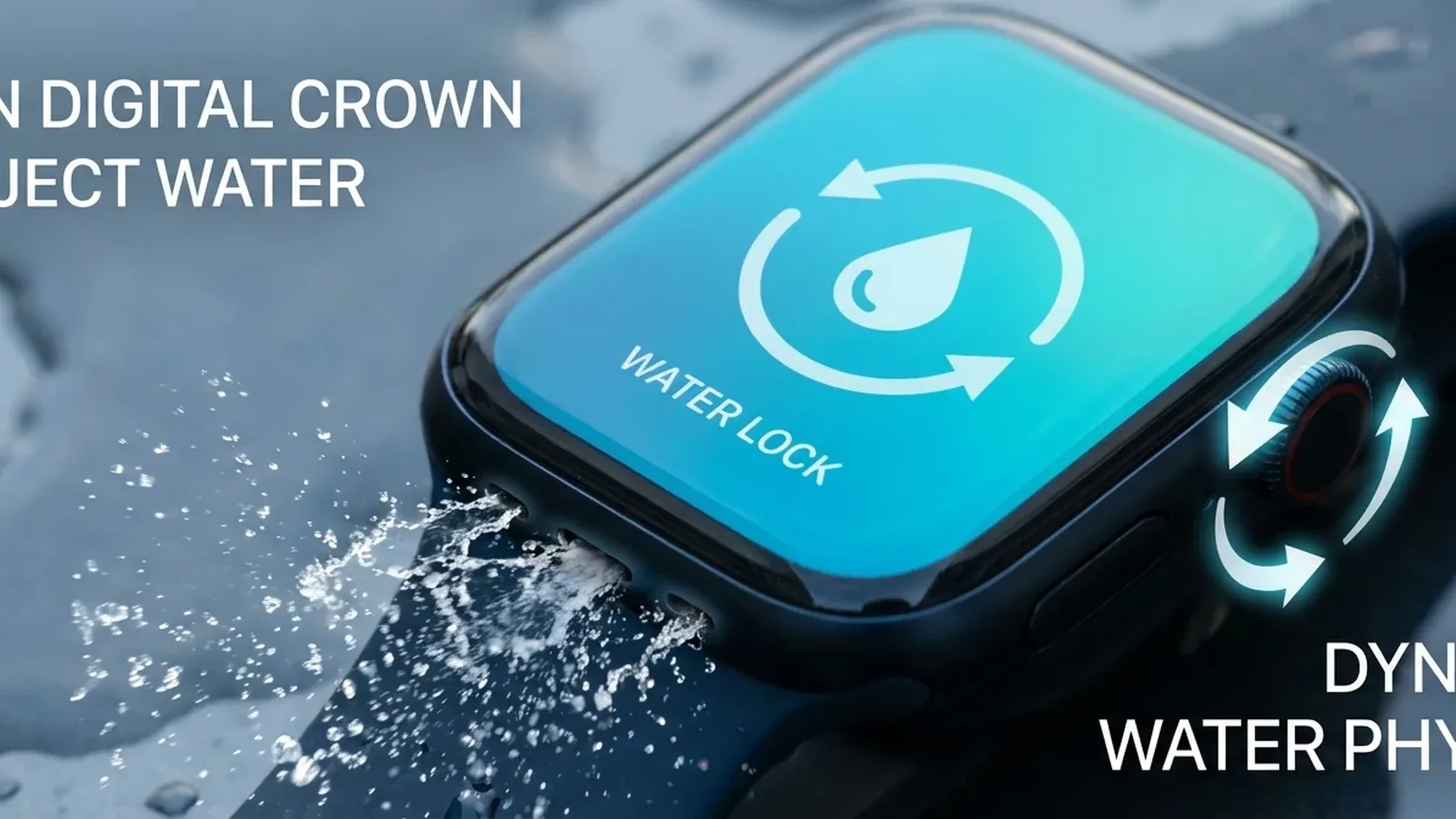 Water Lock ενεργοποίηση και ξεκλείδωμα στο Apple Watch με αποβολή νερού