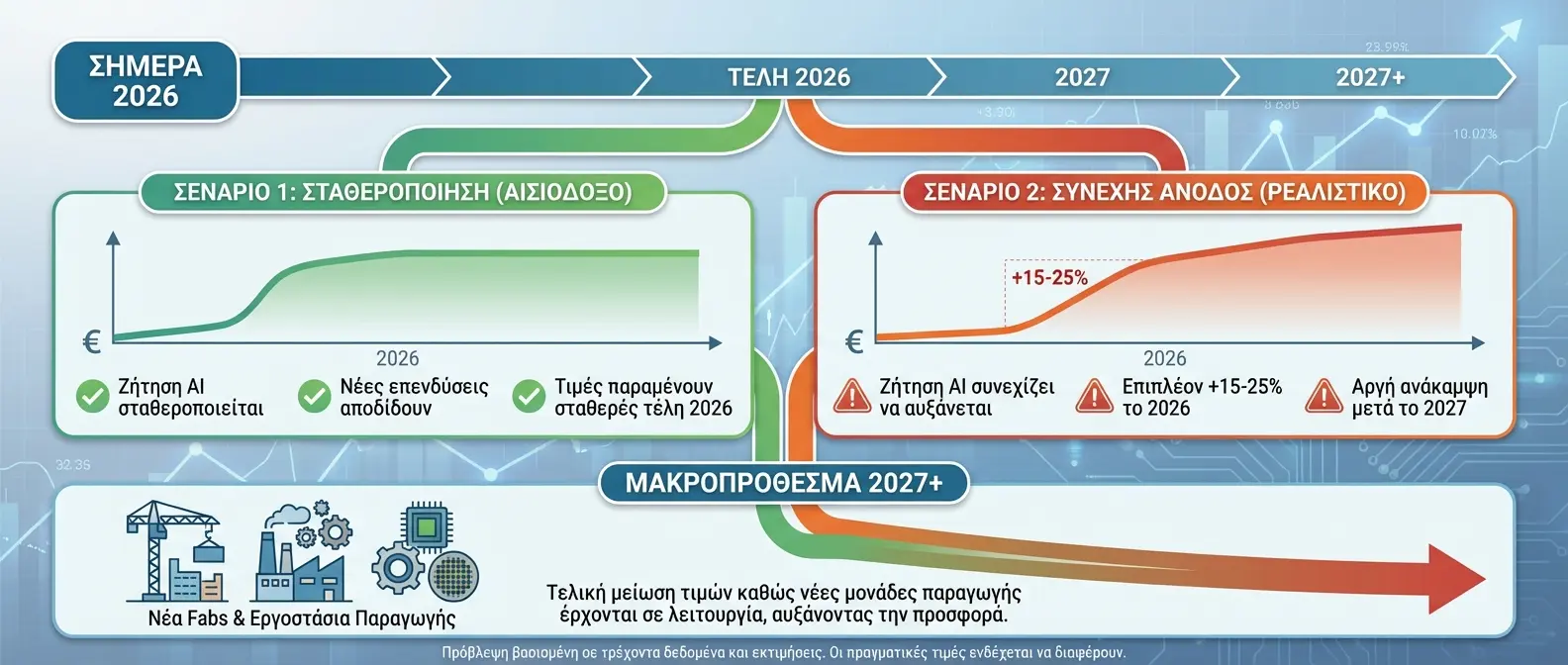 Προβλέψεις σταθεροποίησης τιμών RAM-SSD για 2026-2027 και μετά