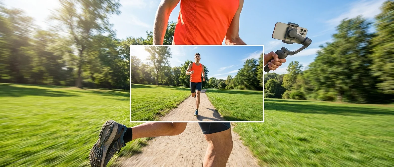 Action Mode iPhone ενεργοποιημένο στην εφαρμογή κάμερας με σταθεροποίηση βίντεο σε δράση