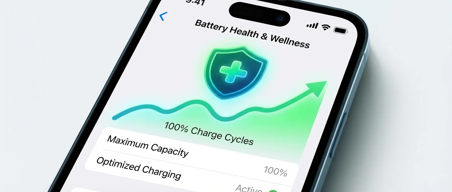 Οθόνη Battery Health στο iPhone που δείχνει ποσοστό υγείας μπαταρίας και κύκλους φόρτισης