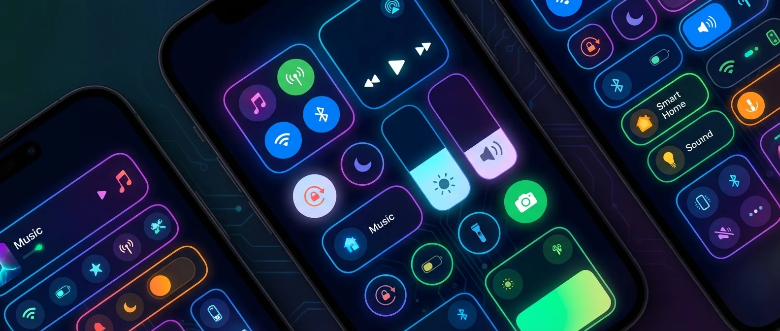 Control Center iOS 26 με πολλαπλές σελίδες και προσαρμοσμένα widgets