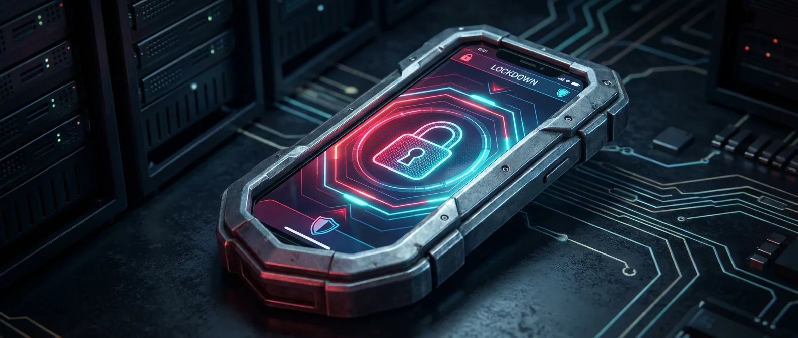 Ενεργοποίηση Lockdown Mode στο iPhone - οθόνη ρυθμίσεων με εικονίδιο κλειδώματος ασφαλείας