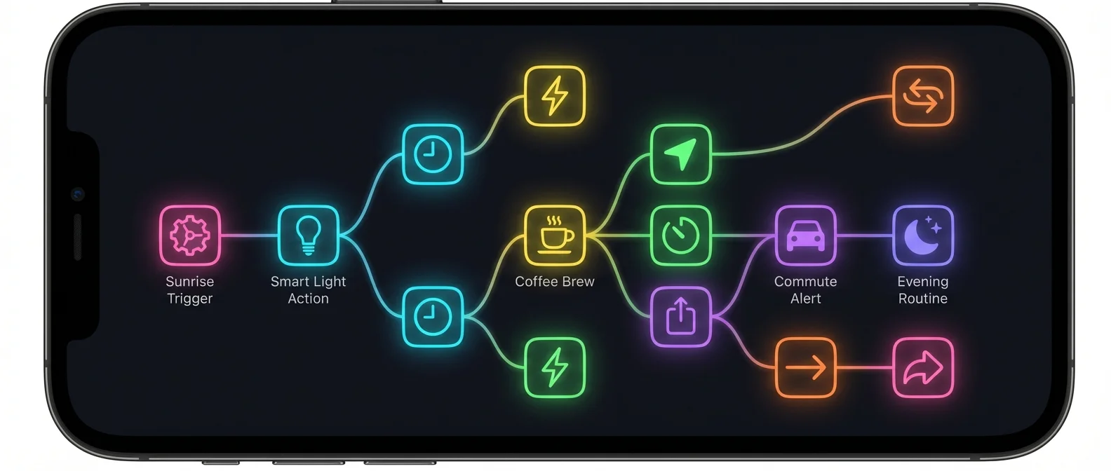 Interfaz de la app Atajos de iPhone mostrando automatizaciones con Apple Intelligence en iOS 26