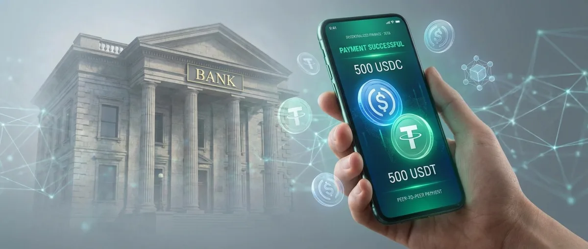 Σύμβολα stablecoin και ψηφιακών πληρωμών χωρίς τραπεζικές κάρτες