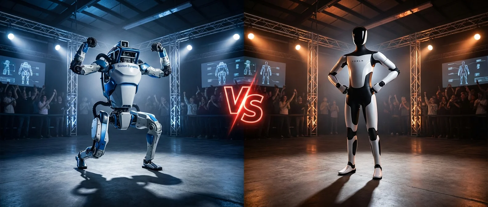 Σύγκριση Atlas Boston Dynamics με Tesla Optimus ρομπότ το 2026 - specs, ταχύτητα και δυνατότητες
